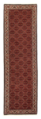 Alfombra de pasillo Alfombra persa - Bidjar - 304 x 86 cm - rojo oscuro