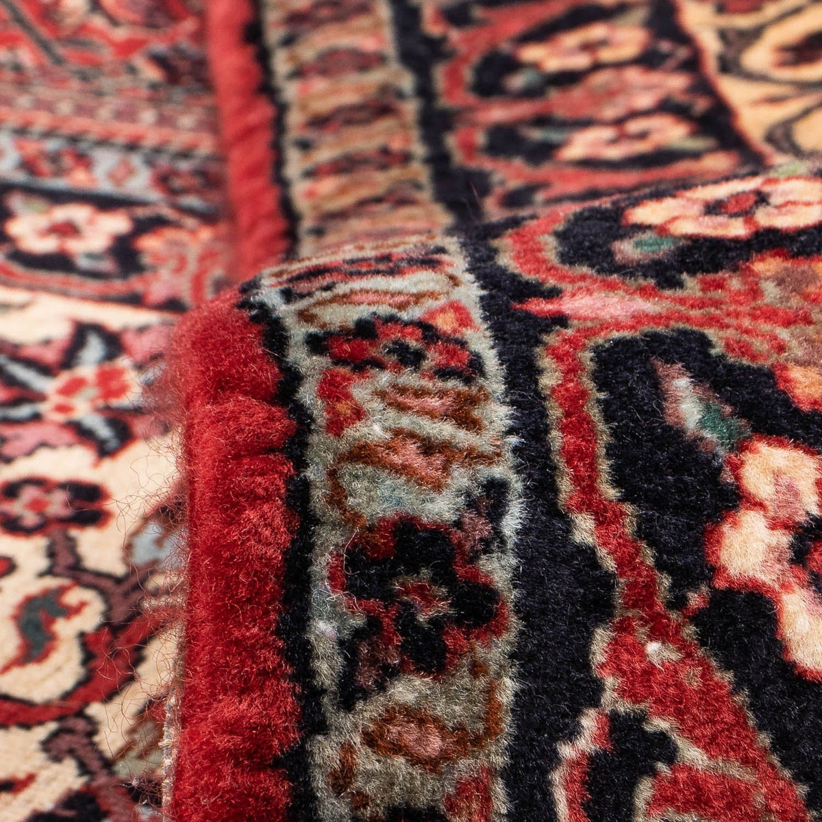 Alfombra persa - Bidjar - 304 x 251 cm - rojo oscuro