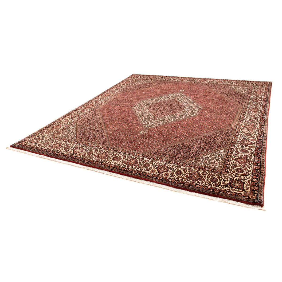 Alfombra persa - Bidjar - 304 x 251 cm - rojo oscuro