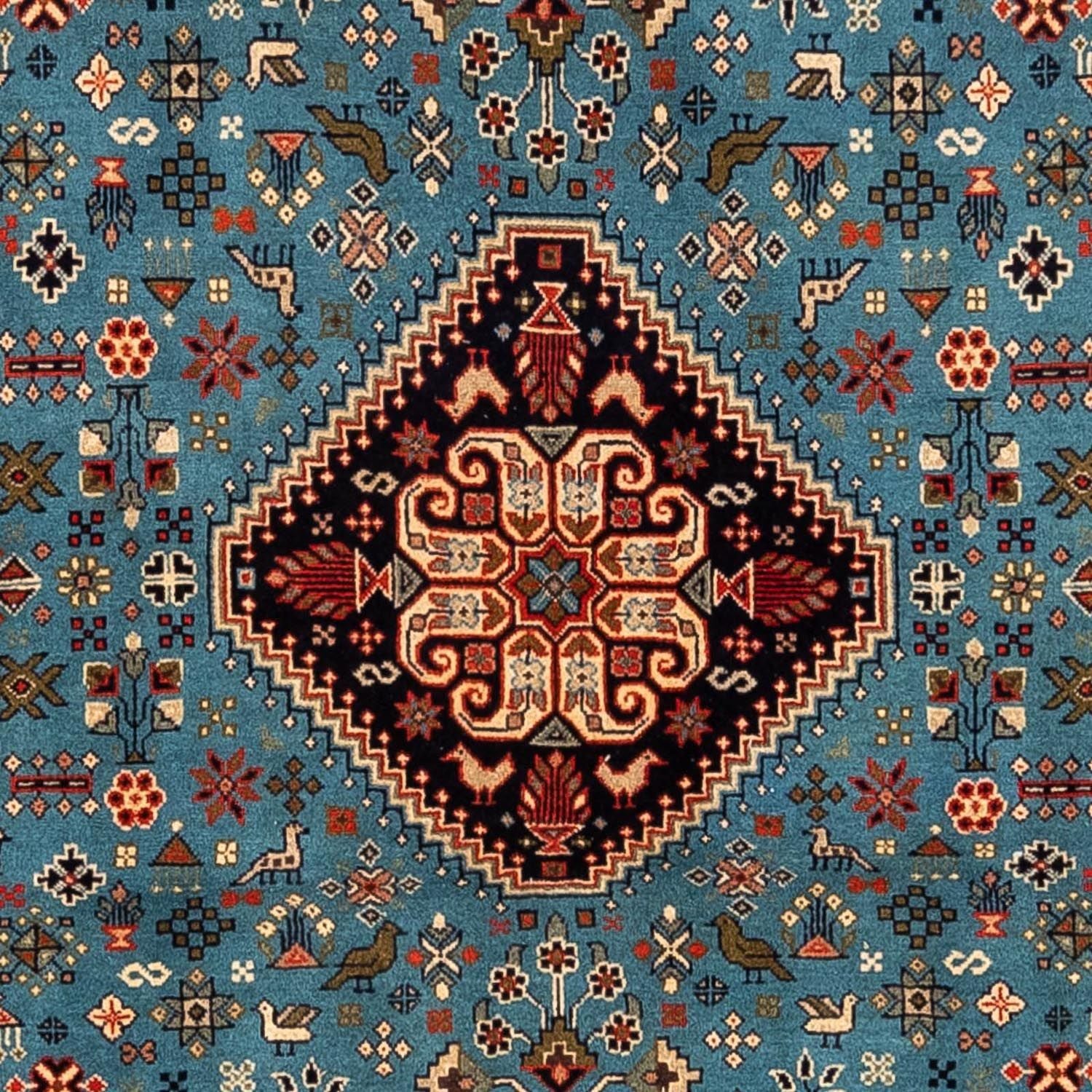 Alfombra persa - Nómada cuadrado  - 214 x 200 cm - azul