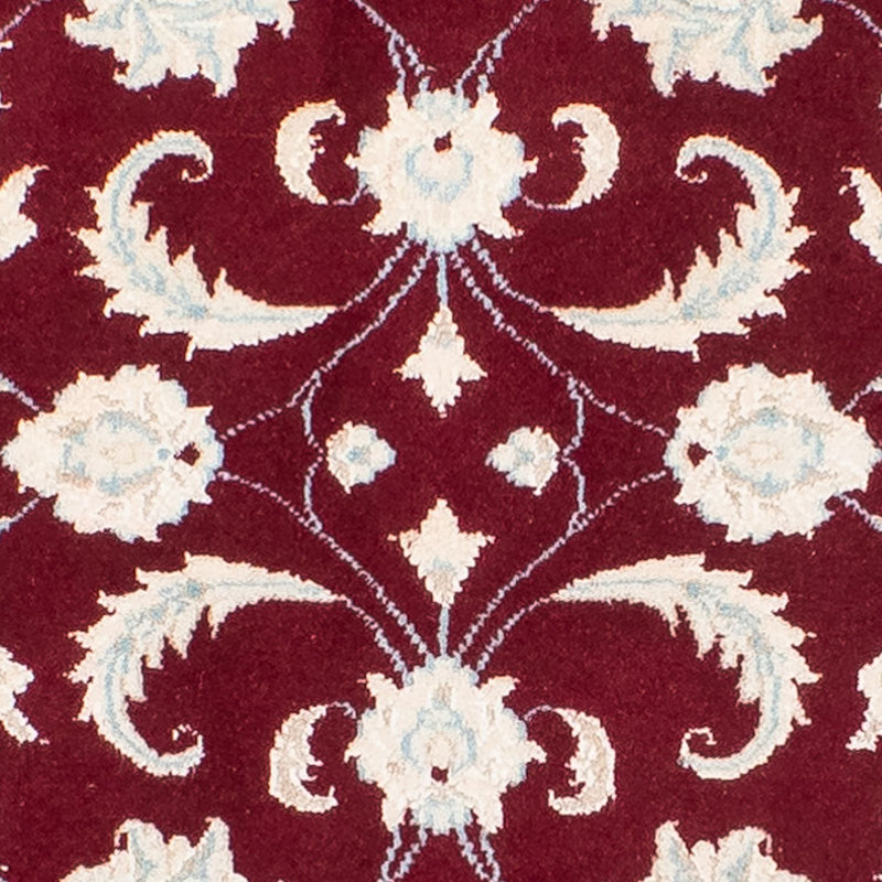 Alfombra de pasillo Alfombra persa - Nain - 398 x 84 cm - rojo oscuro