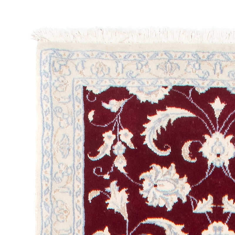Alfombra de pasillo Alfombra persa - Nain - 398 x 84 cm - rojo oscuro