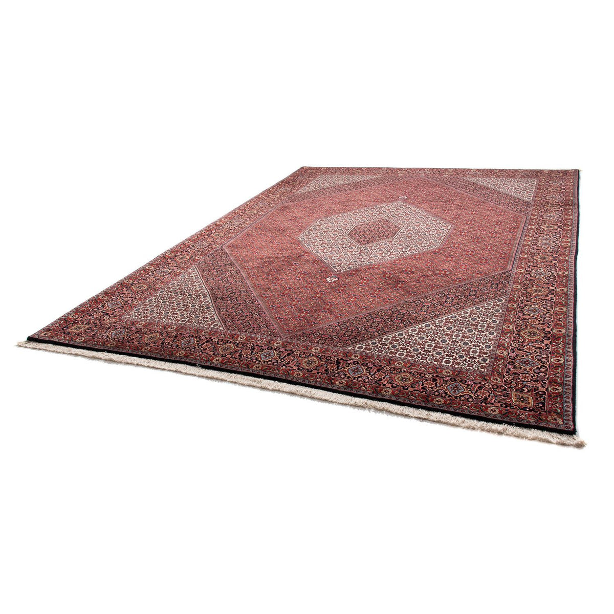 Alfombra persa - Bidjar - 348 x 252 cm - rojo oscuro