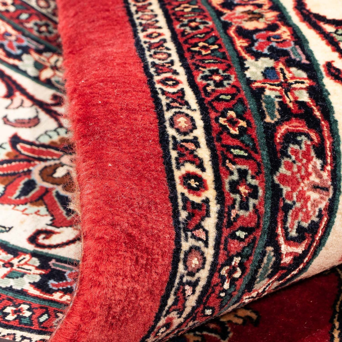 Alfombra persa - Bidjar - 284 x 241 cm - rojo oscuro