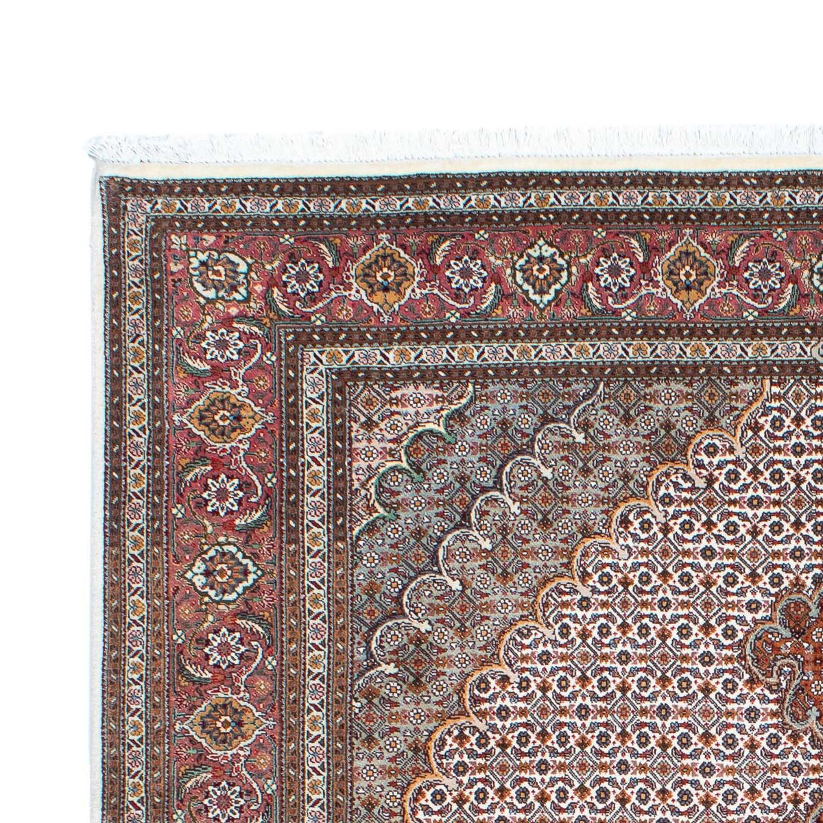 Alfombra Persa - Tabriz - Real - 208 x 153 cm - marrón claro