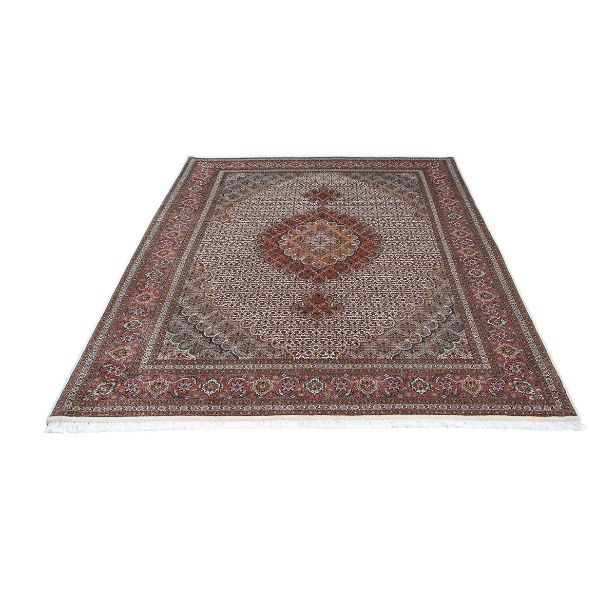 Alfombra Persa - Tabriz - Real - 208 x 153 cm - marrón claro