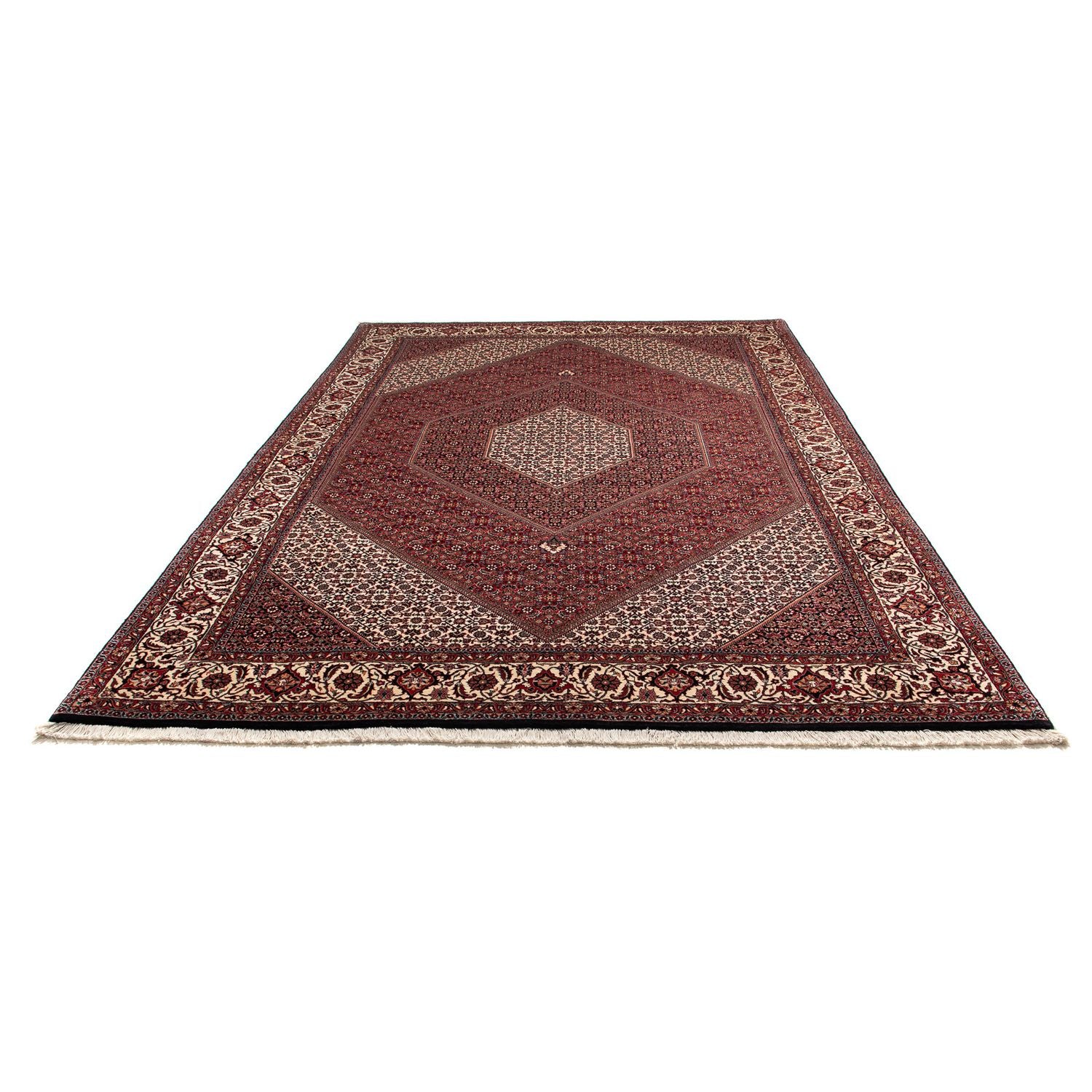 Alfombra persa - Bidjar - 304 x 204 cm - rojo oscuro