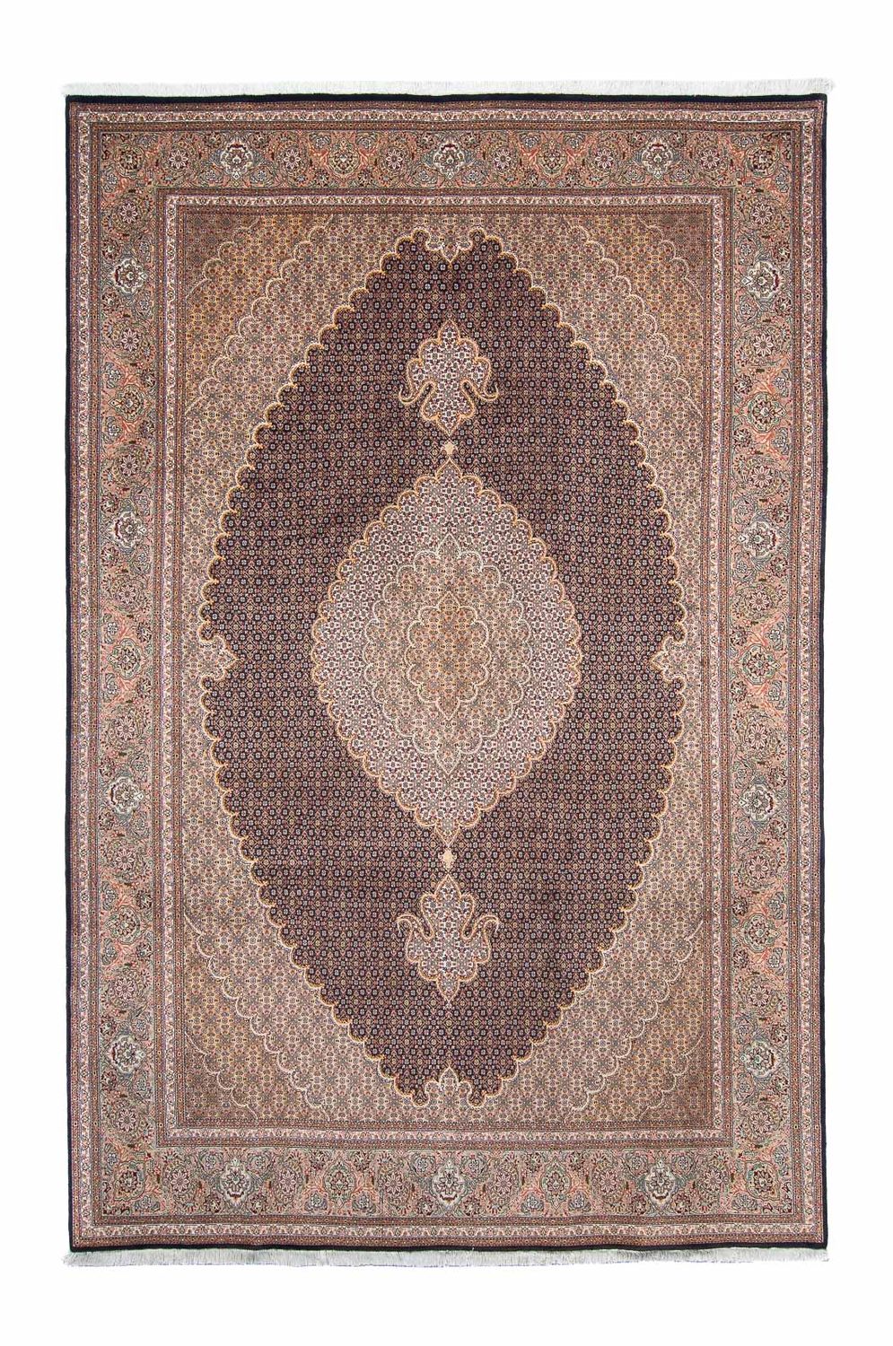 Alfombra persa - Tabriz - 304 x 203 cm - marrón