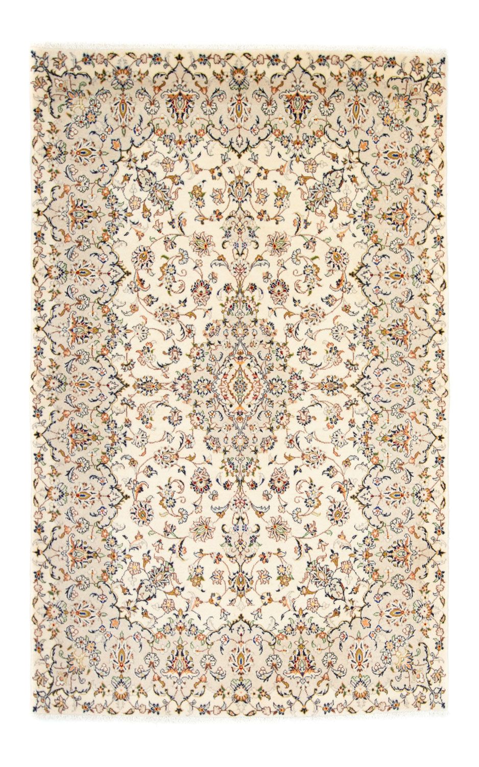Alfombra persa - Keshan - 220 x 142 cm - beige