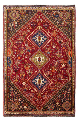 Alfombra persa - Nómada - 257 x 173 cm - rojo oscuro