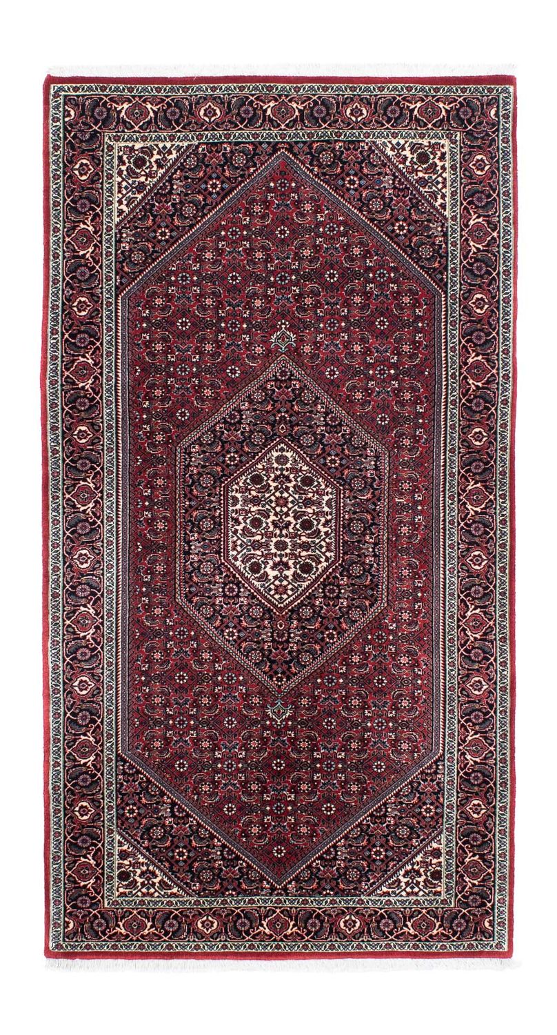 Alfombra de pasillo Alfombra persa - Bidjar - 201 x 100 cm - rojo oscuro