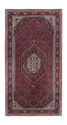 Alfombra de pasillo Alfombra persa - Bidjar - 201 x 100 cm - rojo oscuro