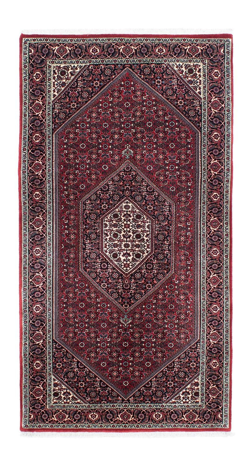 Alfombra de pasillo Alfombra persa - Bidjar - 201 x 100 cm - rojo oscuro