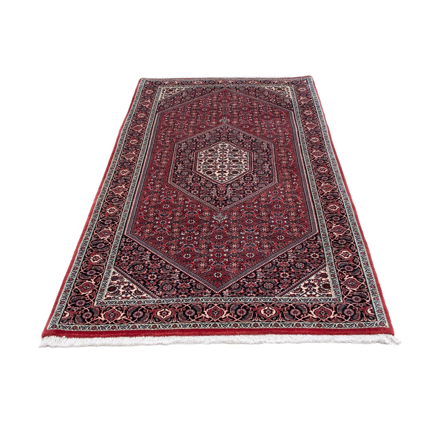 Alfombra de pasillo Alfombra persa - Bidjar - 201 x 100 cm - rojo oscuro