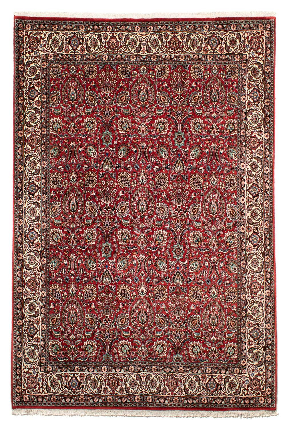 Alfombra persa - Bidjar - 286 x 202 cm - rojo oscuro