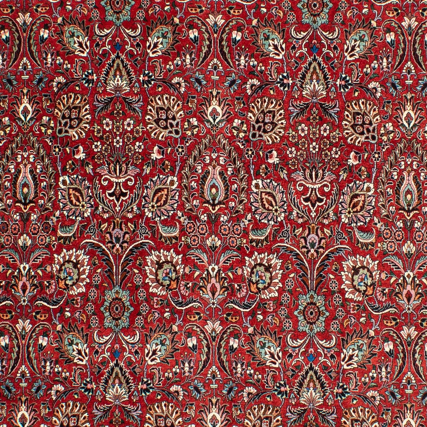 Alfombra persa - Bidjar - 286 x 202 cm - rojo oscuro