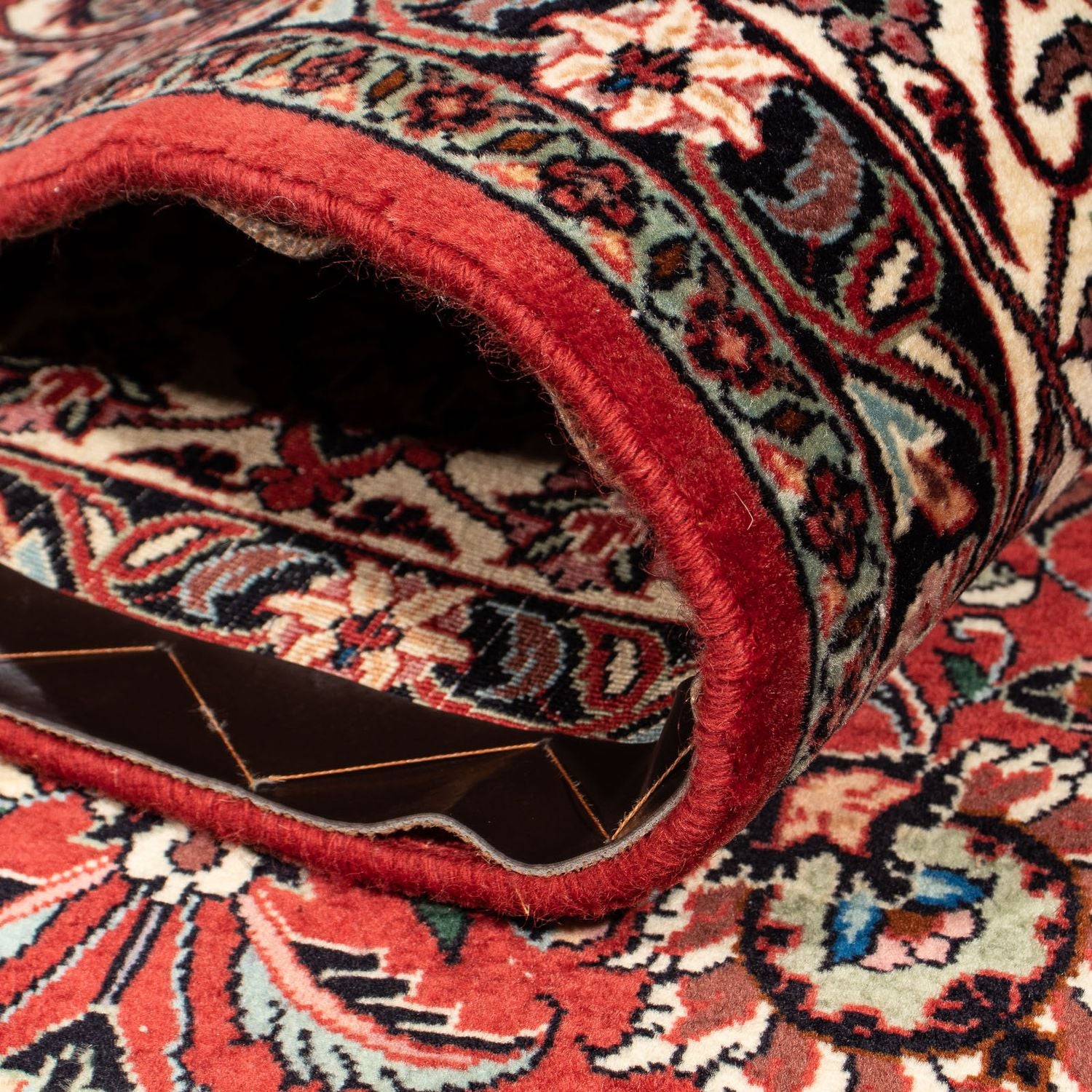 Alfombra persa - Bidjar - 286 x 202 cm - rojo oscuro