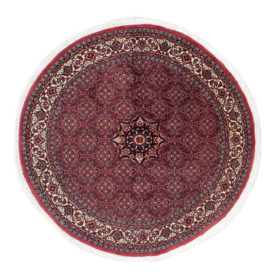 Alfombra persa - Bidjar redondo  - 150 x 150 cm - rojo oscuro