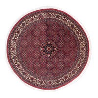 Alfombra persa - Bidjar redondo  - 150 x 150 cm - rojo oscuro