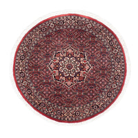 Alfombra persa - Bidjar redondo  - 100 x 100 cm - rojo oscuro