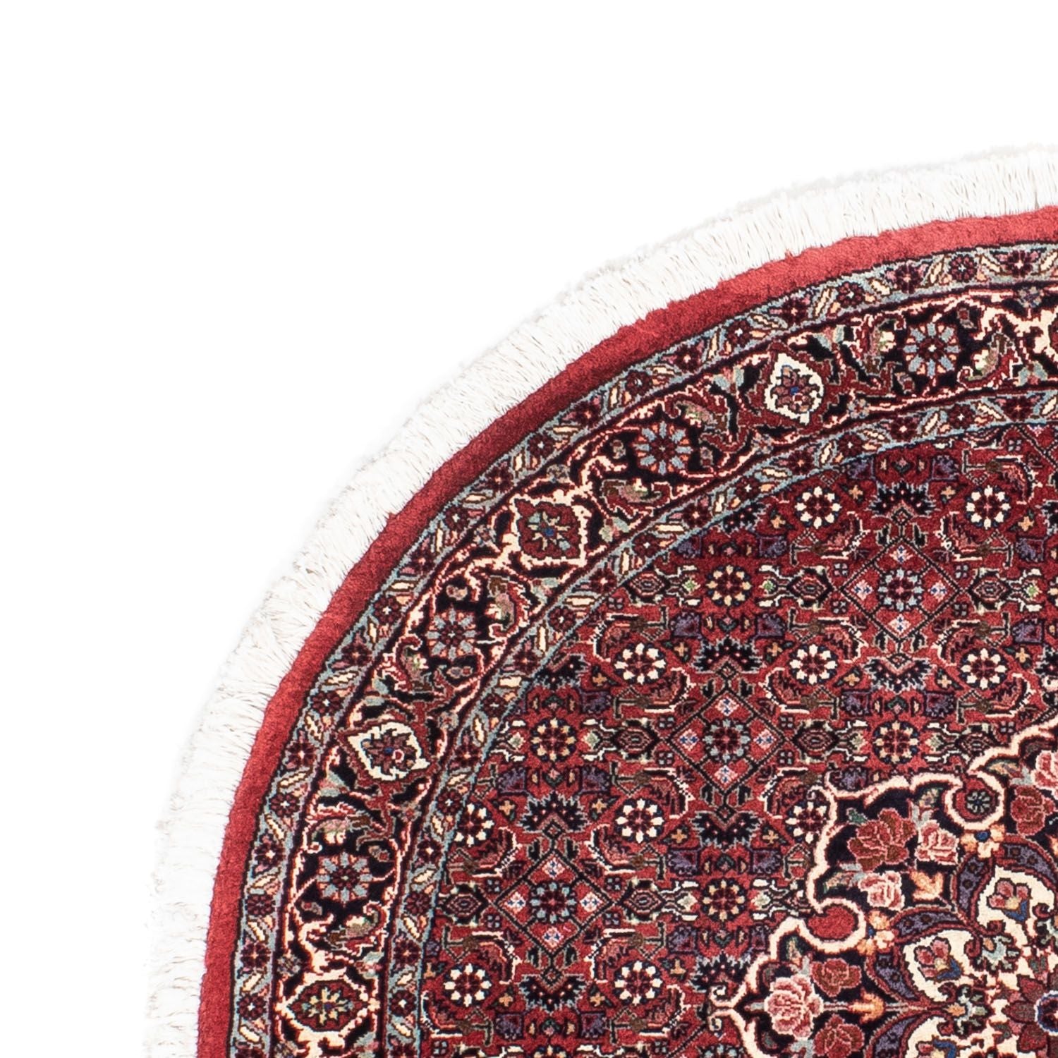 Alfombra persa - Bidjar redondo  - 100 x 100 cm - rojo oscuro