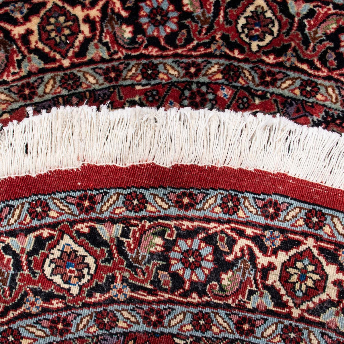 Alfombra persa - Bidjar redondo  - 100 x 100 cm - rojo oscuro