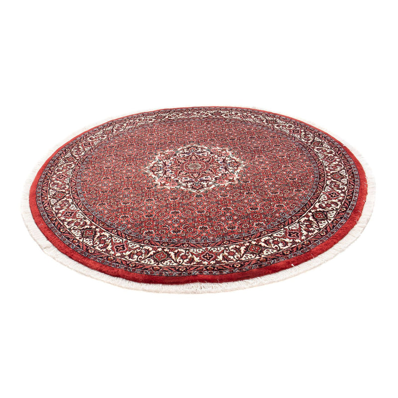Alfombra persa - Bidjar redondo  - 150 x 150 cm - rojo oscuro