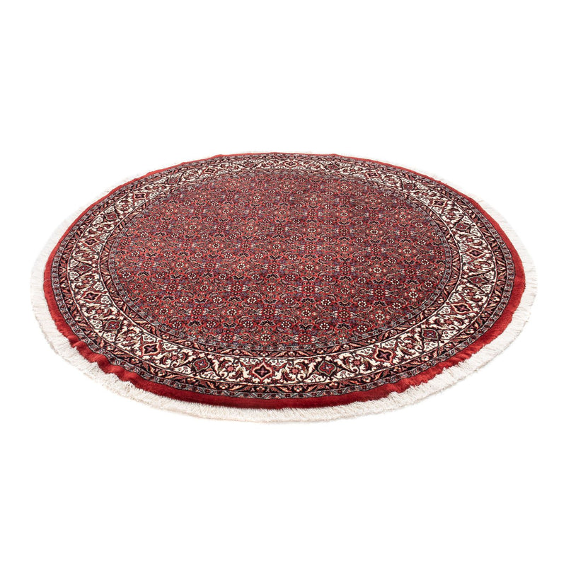 Alfombra persa - Bidjar redondo  - 150 x 150 cm - rojo oscuro