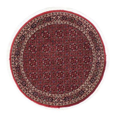 Alfombra persa - Bidjar redondo  - 105 x 105 cm - rojo oscuro