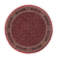 Alfombra persa - Bidjar redondo  - 105 x 105 cm - rojo oscuro