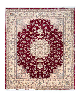 Alfombra Persa - Tabriz - Real - 293 x 248 cm - rojo oscuro