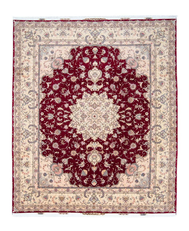 Alfombra Persa - Tabriz - Real - 293 x 248 cm - rojo oscuro