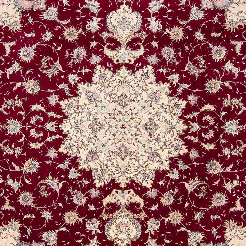 Alfombra Persa - Tabriz - Real - 293 x 248 cm - rojo oscuro