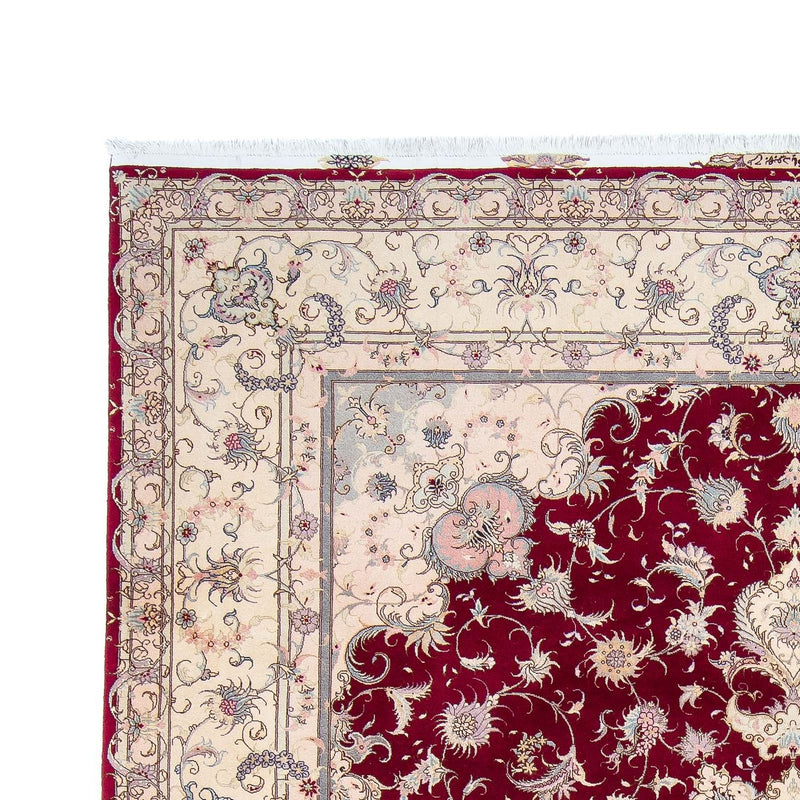 Alfombra Persa - Tabriz - Real - 293 x 248 cm - rojo oscuro