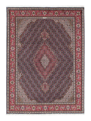 Alfombra persa - Tabriz - 208 x 146 cm - azul oscuro