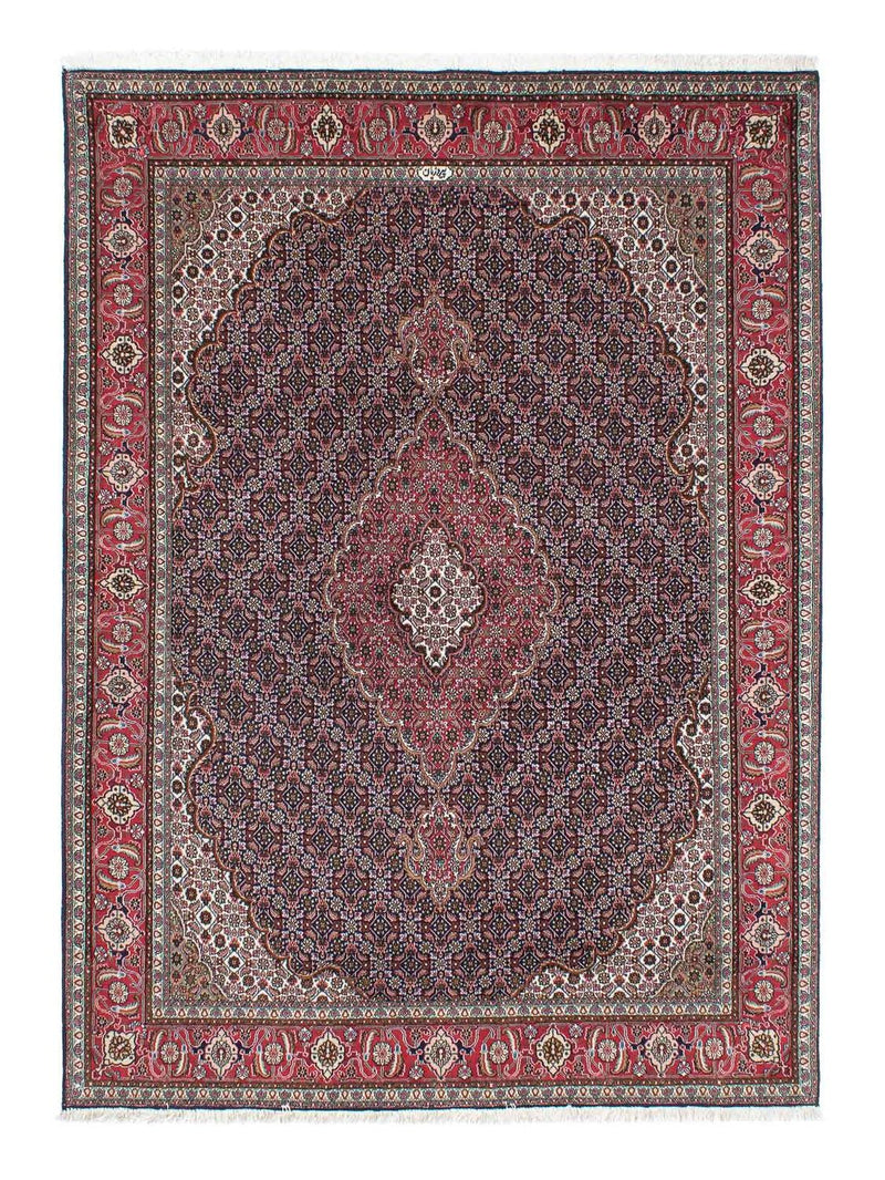 Alfombra persa - Tabriz - 208 x 146 cm - azul oscuro