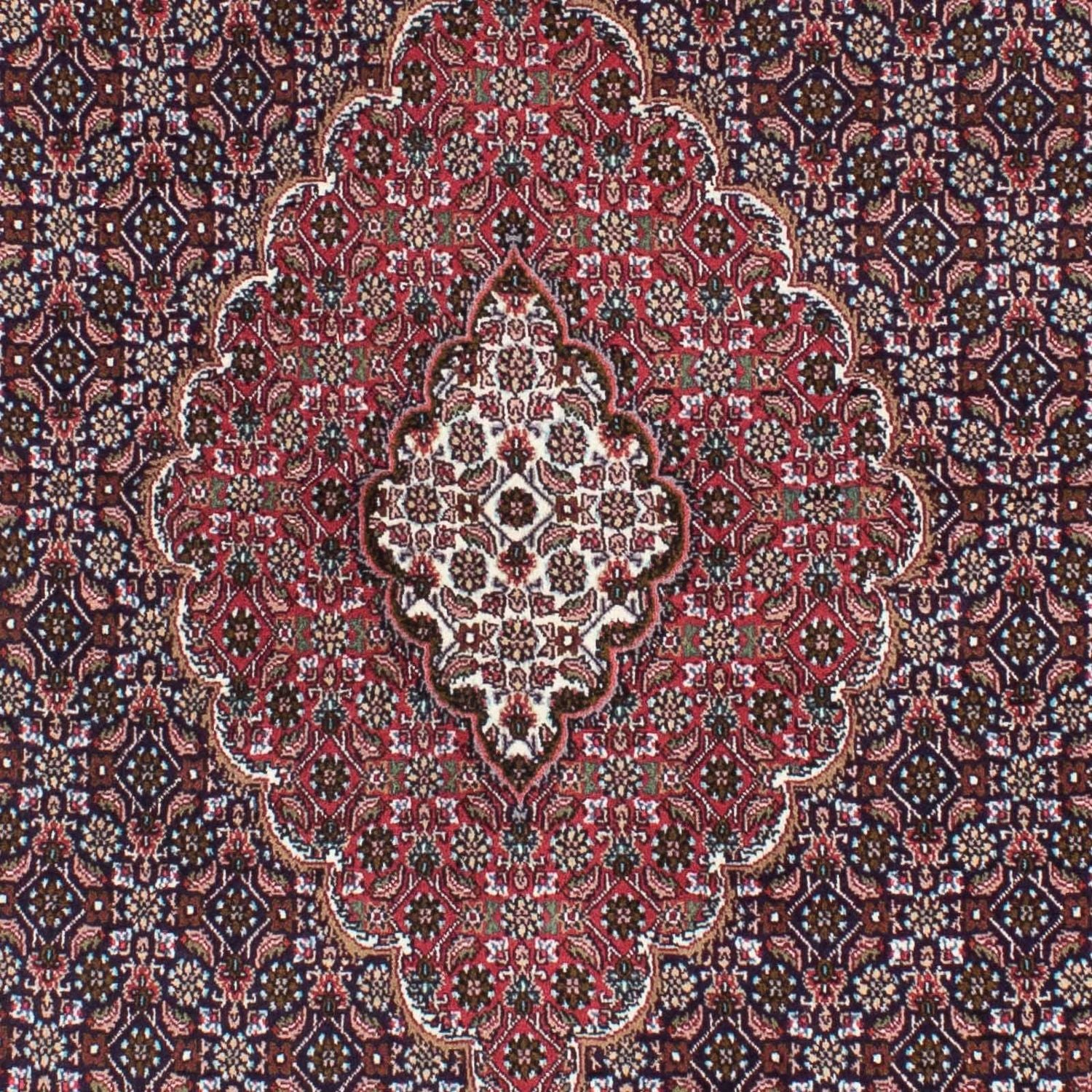 Alfombra persa - Tabriz - 208 x 146 cm - azul oscuro