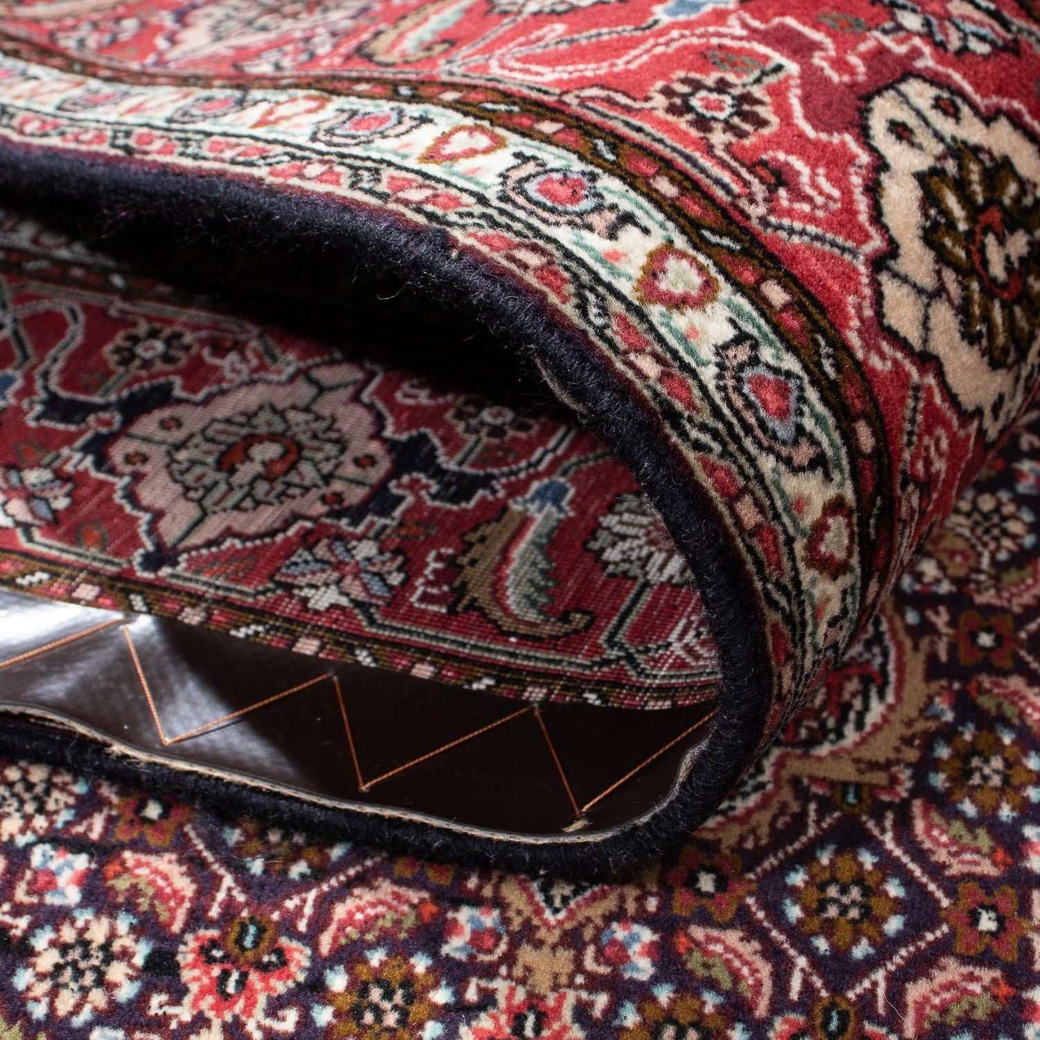 Alfombra persa - Tabriz - 208 x 146 cm - azul oscuro