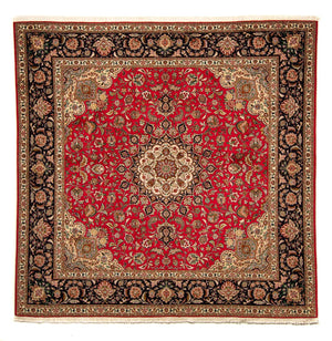 Alfombra Persa - Tabriz - Real cuadrado  - 251 x 251 cm - rojo