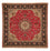 Alfombra Persa - Tabriz - Real cuadrado  - 251 x 251 cm - rojo