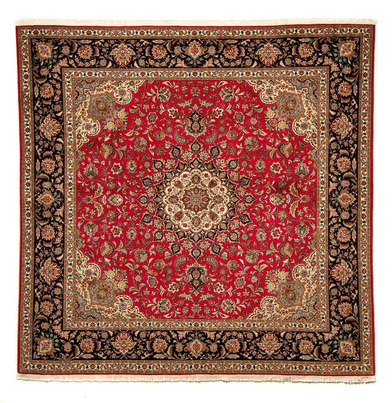 Alfombra Persa - Tabriz - Real cuadrado  - 251 x 251 cm - rojo