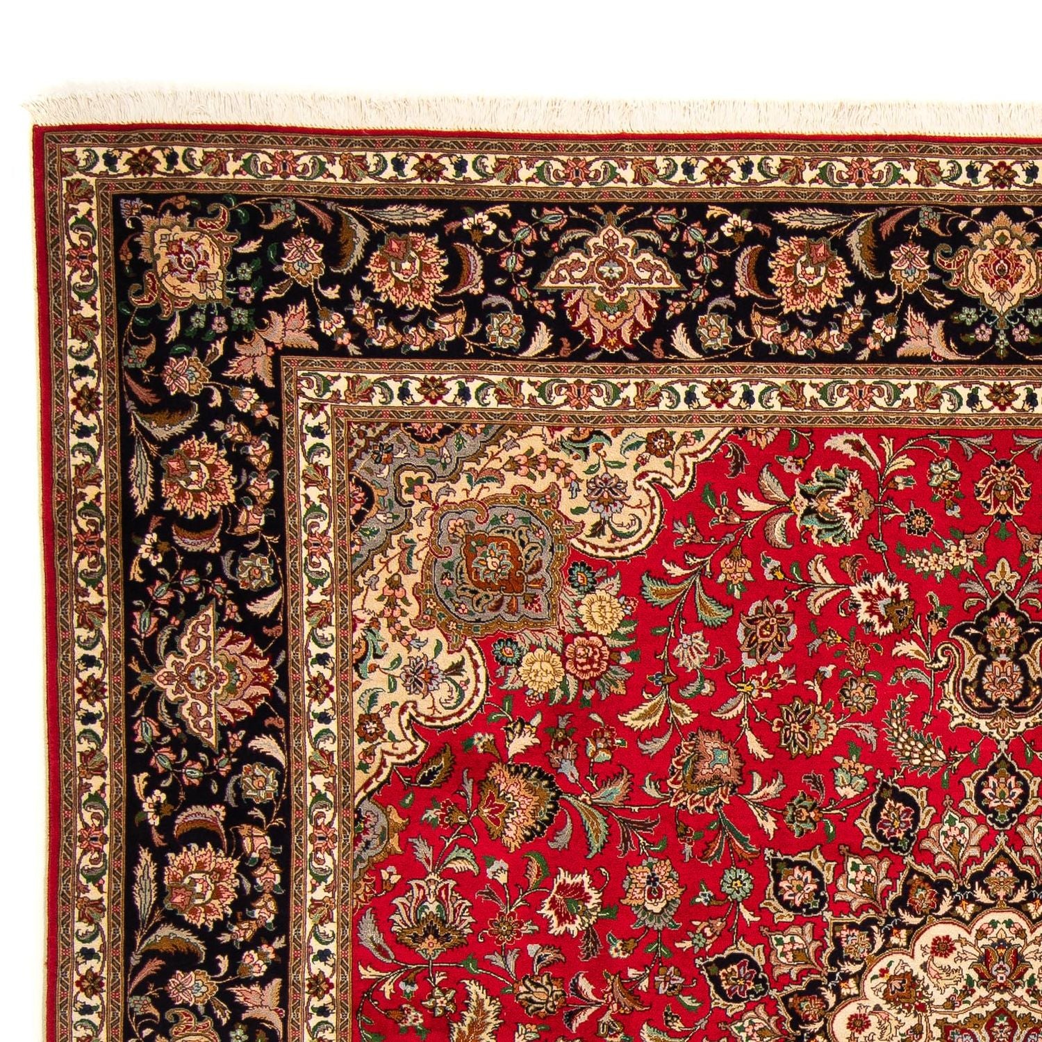 Alfombra Persa - Tabriz - Real cuadrado  - 251 x 251 cm - rojo