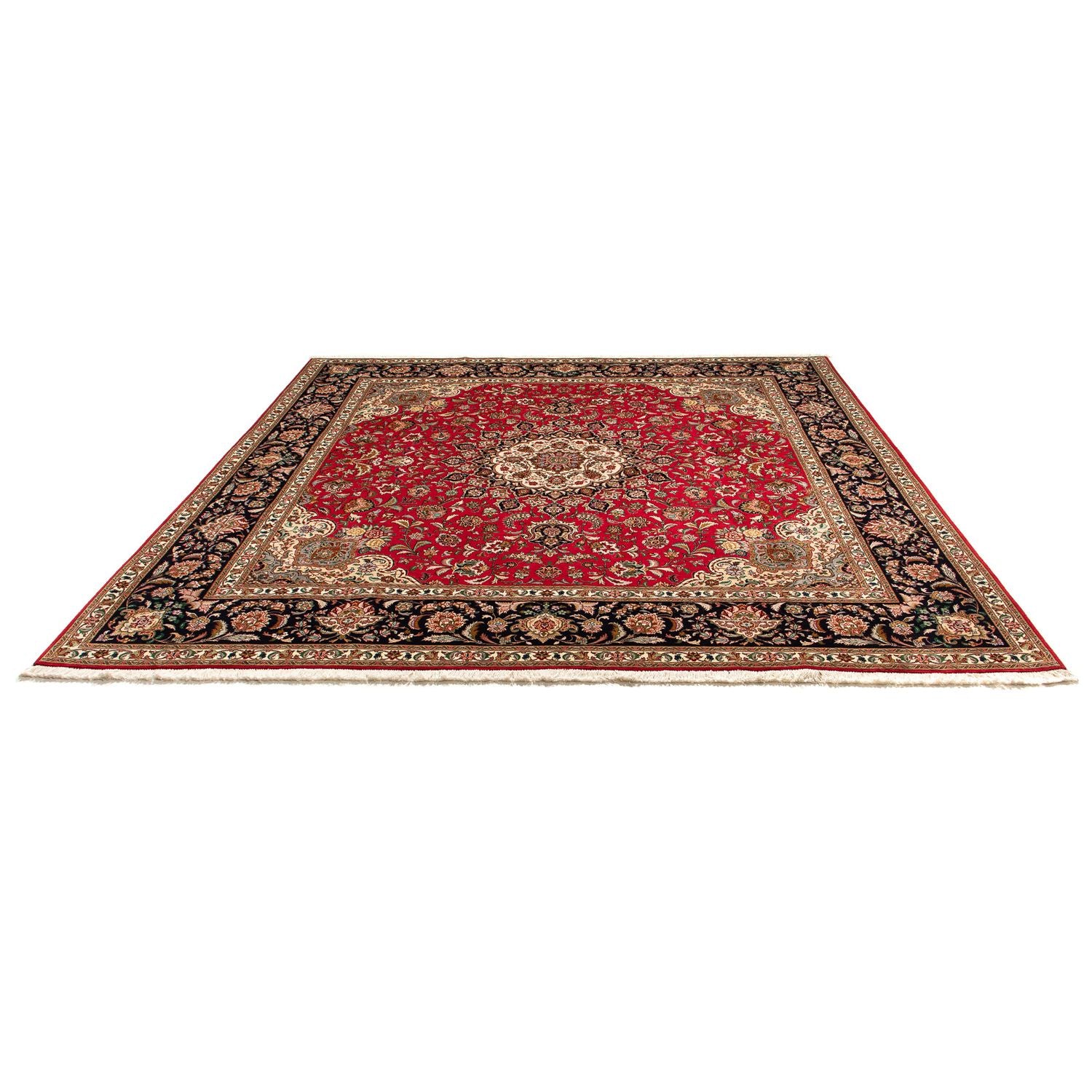 Alfombra Persa - Tabriz - Real cuadrado  - 251 x 251 cm - rojo