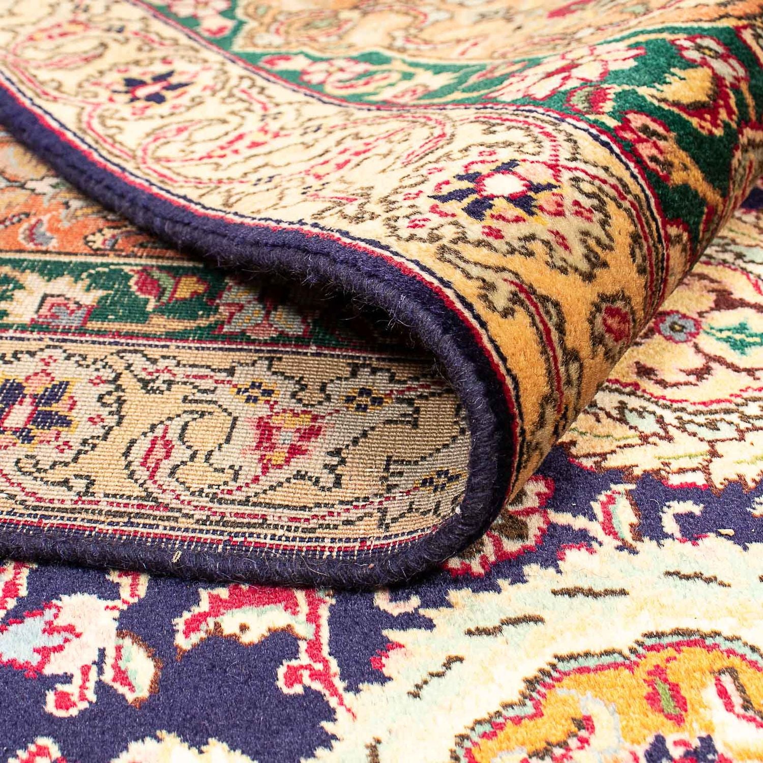 Alfombra Persa - Tabriz - Real - 436 x 292 cm - azul oscuro