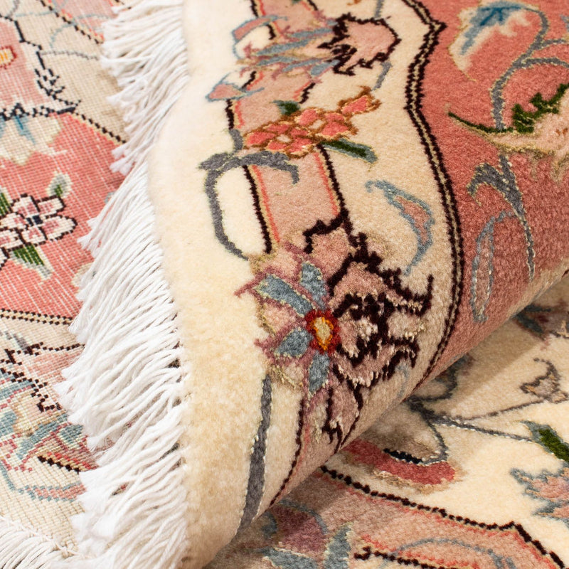 Alfombra Persa - Tabriz - Real redondo  - 150 x 150 cm - beige