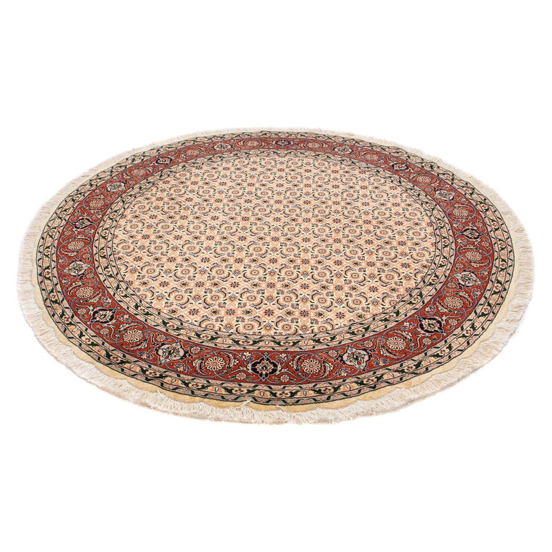 Alfombra Persa - Tabriz - Real redondo  - 150 x 150 cm - marrón claro
