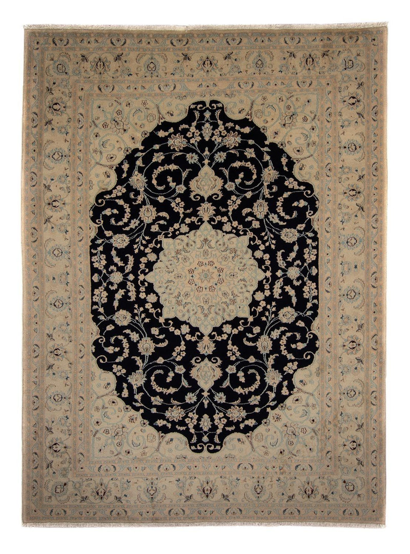 Alfombra persa - Nain - 348 x 250 cm - azul oscuro