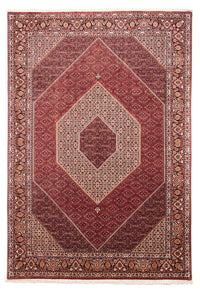 Alfombra persa - Bidjar - 358 x 253 cm - rojo oscuro