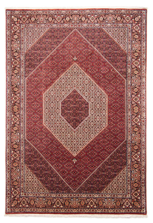 Alfombra persa - Bidjar - 358 x 253 cm - rojo oscuro