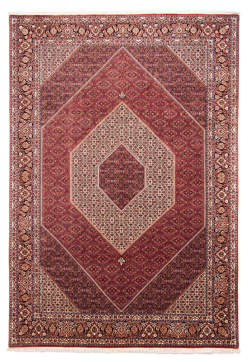 Alfombra persa - Bidjar - 358 x 253 cm - rojo oscuro